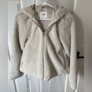 Abercrombie & Fitch Faux Fur Hooded Jacket